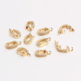 5Pcs Micro Pave Zircon Pearl Enhancer Clips Snap Bail for Necklace Making