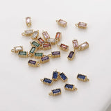 5Pcs Copper Plated Zircon Pendant DIY Jewelry Accessories