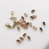 5Pcs Copper Plated Zircon Pendant DIY Jewelry Accessories