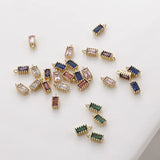 5Pcs Copper Plated Zircon Pendant DIY Jewelry Accessories