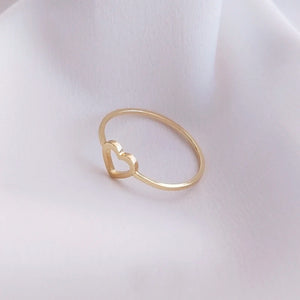 5Pcs Copper Wire 14K Heart Circle Ring Base Settings Minimalist Jewelry