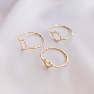 5Pcs Copper Wire 14K Heart Circle Ring Base Settings Minimalist Jewelry