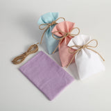 5Pcs Cotton Burlap Bag Jute Drawstring Gift Bags Small Candy Goodie Bag