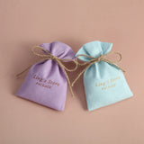 5Pcs Cotton Burlap Bag Jute Drawstring Gift Bags Small Candy Goodie Bag