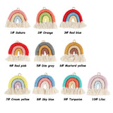 5Pcs Cotton Rope Rainbow Tassels Woven Bead Boho Pendants DIY Keychain