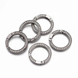 5Pcs Rhinestone O Rings Carabiner Handbag Keyring DIY Pendant