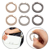 5Pcs Rhinestone O Rings Carabiner Handbag Keyring DIY Pendant