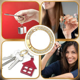 5Pcs Rhinestone O Rings Carabiner Handbag Keyring DIY Pendant