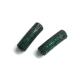 5Pcs CZ Paved Bars Tubes Spacers for Jewelry Making