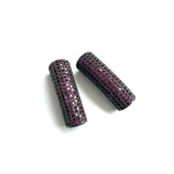5Pcs CZ Paved Bars Tubes Spacers for Jewelry Making
