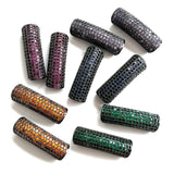 5Pcs CZ Paved Bars Tubes Spacers for Jewelry Making