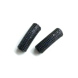 5Pcs CZ Paved Bars Tubes Spacers for Jewelry Making