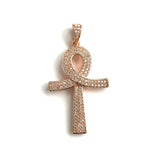 5Pcs CZ Pave Ankh Charms Plated Egyptian Pendant for Jewelry