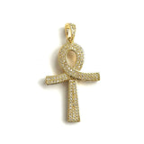 5Pcs CZ Pave Ankh Charms Plated Egyptian Pendant for Jewelry
