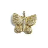 5Pcs Cubic Zirconia Pave Butterfly Pendant Charms Silver Plated