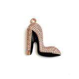 5Pcs High Heel Shoes Charms Pendants for Jewelry Making
