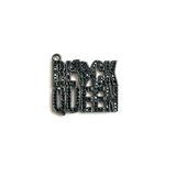 5Pcs CZ Pave Queen Word Charms Pendant Bracelet Necklace Jewelry Making