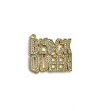 5Pcs CZ Pave Queen Word Charms Pendant Bracelet Necklace Jewelry Making