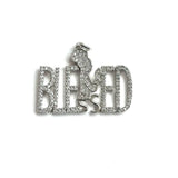 5Pcs CZ Pave Blessed Word Letter Charms for Jewelry Making