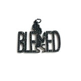 5Pcs CZ Pave Blessed Word Letter Charms for Jewelry Making