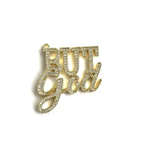 5Pcs CZ Pave But God Word Charms Letter Pendant For Bracelet Necklace Bangle