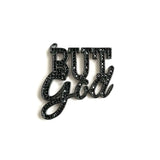 5Pcs CZ Pave But God Word Charms Letter Pendant For Bracelet Necklace Bangle