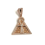 5Pcs CZ Ankh Charms Egypt Pyramids Pendant