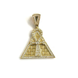 5Pcs CZ Ankh Charms Egypt Pyramids Pendant