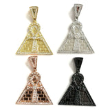 5Pcs CZ Ankh Charms Egypt Pyramids Pendant
