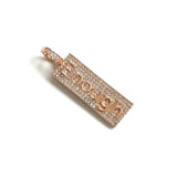 5Pcs CZ Pave Enough Word Charms Letter Pendant For Jewelry Making