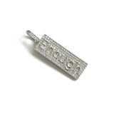 5Pcs CZ Pave Enough Word Charms Letter Pendant For Jewelry Making