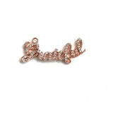 5Pcs CZ Pave Grateful Word Charms Letter Pendant Jewelry Making