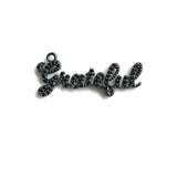5Pcs CZ Pave Grateful Word Charms Letter Pendant Jewelry Making