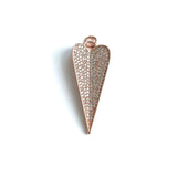 5Pcs CZ Heart Charm Pendant for Jewelry Making Bracelets Necklace