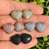 5Pcs Heart Charms Pendant for Jewelry Making Bracelets Necklace