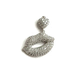 5Pcs CZ Pave Lip Pendant Charms for Jewelry Making