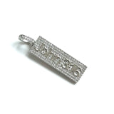 5Pcs CZ Pave John 3:16 Charms Plated Letter Pendant For Bracelet Necklace
