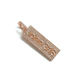 5Pcs CZ Pave John 3:16 Charms Plated Letter Pendant For Bracelet Necklace