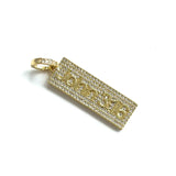 5Pcs CZ Pave John 3:16 Charms Plated Letter Pendant For Bracelet Necklace