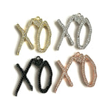5Pcs CZ Pave Kisses&Hugs Charms Pendant For Jewelry Making