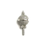 5Pcs CZ Pave Lollipop Charms Pendant for Jewelry Making