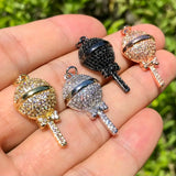 5Pcs CZ Pave Lollipop Charms Pendant for Jewelry Making