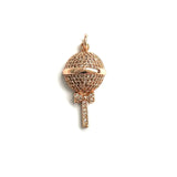 5Pcs CZ Pave Lollipop Charms Pendant for Jewelry Making