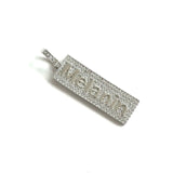5Pcs CZ Pave Melanin Word Charms Plated Letter Pendant Jewelry Making