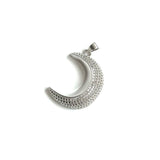 5Pcs CZ Pave Moon Charms Pendant For Jewelry Making