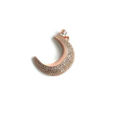 5Pcs CZ Pave Moon Charms Pendant For Jewelry Making