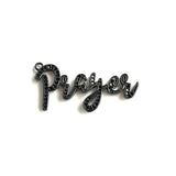5Pc CZ Pave Word Charms Letter Pendant For Jewelry Making