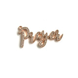 5Pc CZ Pave Word Charms Letter Pendant For Jewelry Making