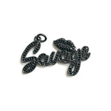 5Pcs CZ Pave Savage Word Charms Plated Letter Pendant For Jewelry Making