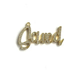 5Pcs CZ Pave Saved Word Charms Plated Letter Pendant Jewelry Making